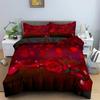 Цветочные красные розы Романтические цветы День святого Валентина Постельное белье Комплект для мальчиков и девочек Твин Queen Size Пододеяльник Наволочка Детская кровать Взрослый