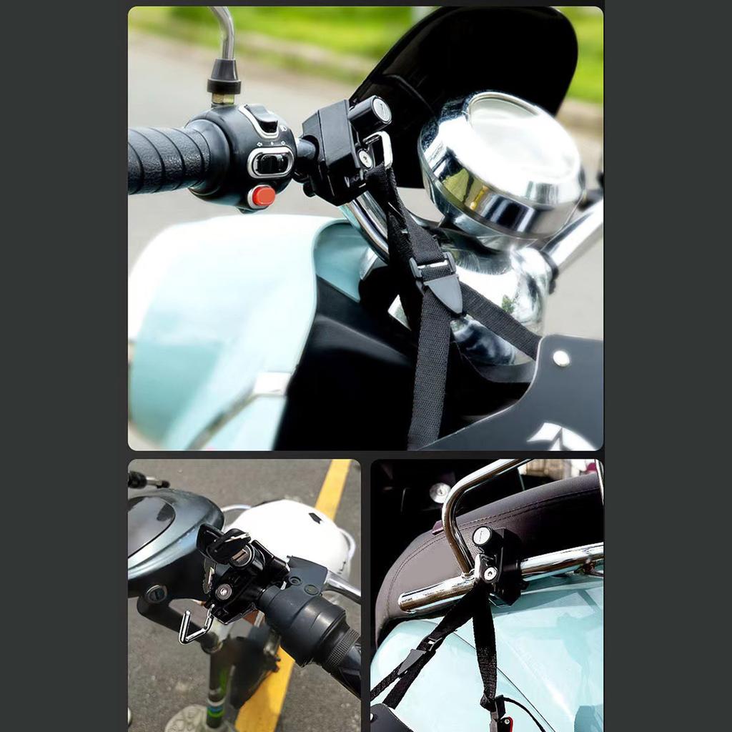Universal Motorcycle Scooter Street Bike Handlebar Part Helmet Lock Anti-Theft Security Aluminum Alloy Locks with 2 Keys