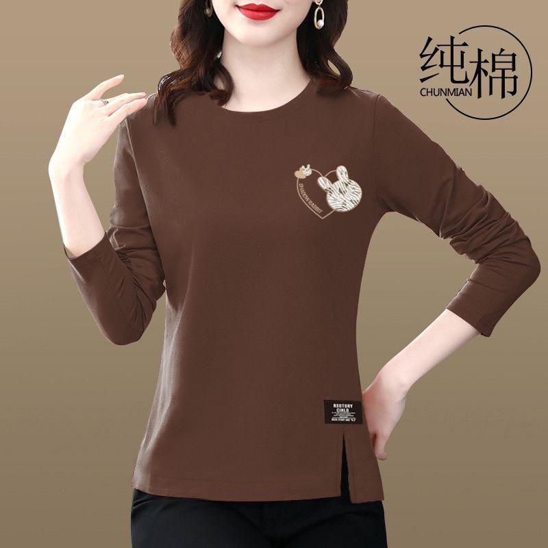 Женская утягивающая и стильная хлопковая футболка с длинным рукавом: Высококачественная, легкая, раздельная конструкция для осени