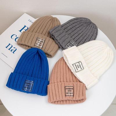 Новые женские зимние шапки, модные теплые Kpop Steetwear, шапка-бини, женские повседневные зимние вязаные шапки с прозрачной этикеткой