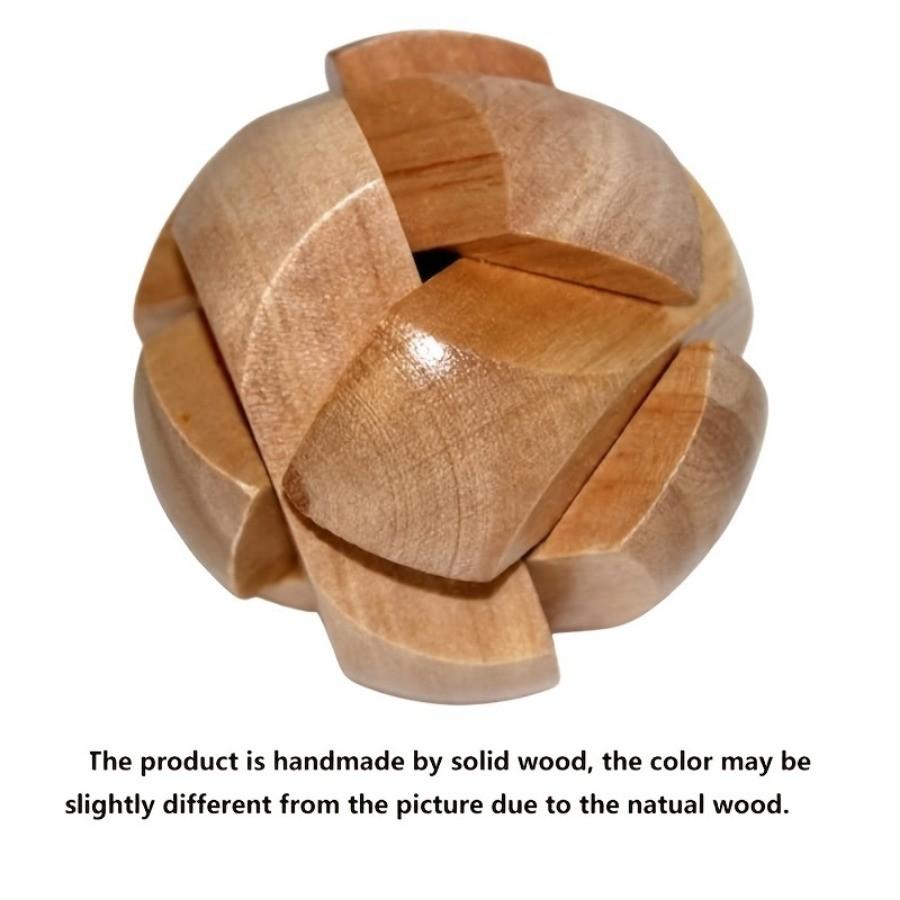 3D Деревянный замок Kongming Puzzle - Мяч-головоломка для отдыха, настольная интеллектуальная игра, (Футбольный дизайн), Офис Сброс Давления, Головоломка