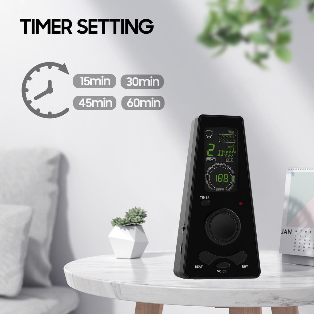 Electronic Digital Metronome with Timer Universal Electronic Metronome with Volume and Beat Speed