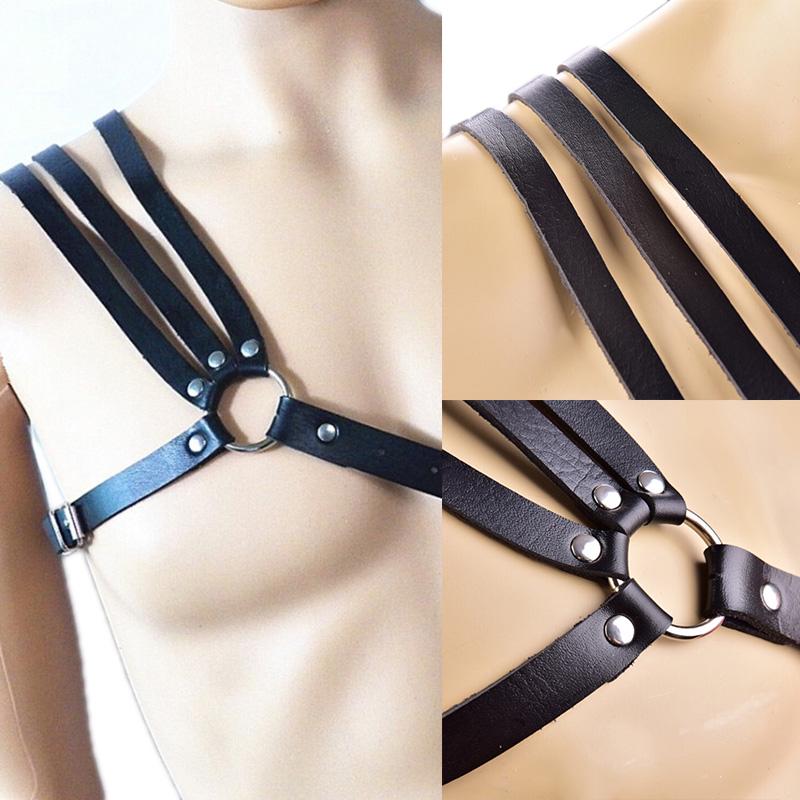 Мужское нижнее белье из искусственной кожи, регулируемый ремень для бондажа, эротические заклепки, нагрудные ремни