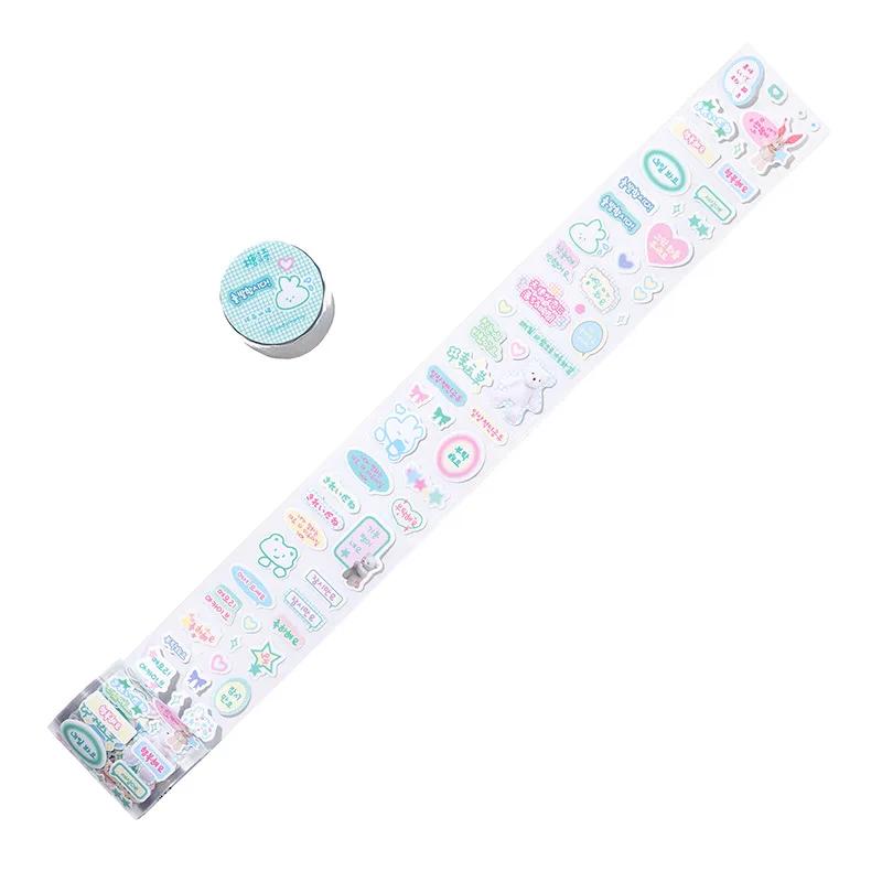 1 шт. милые мультяшные граффити животные васи-лента DIY скрапбукинг журнальные декоративные принадлежности Kpop Idol фотокарточки деко наклейки