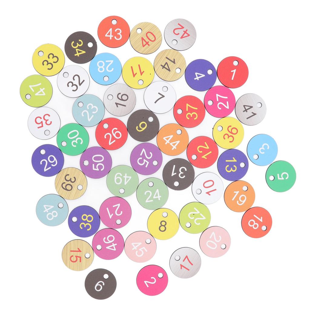 50 шт. круглых пластиковых бирок с номерами для пчеловодства, животноводства, фермерства 1-50