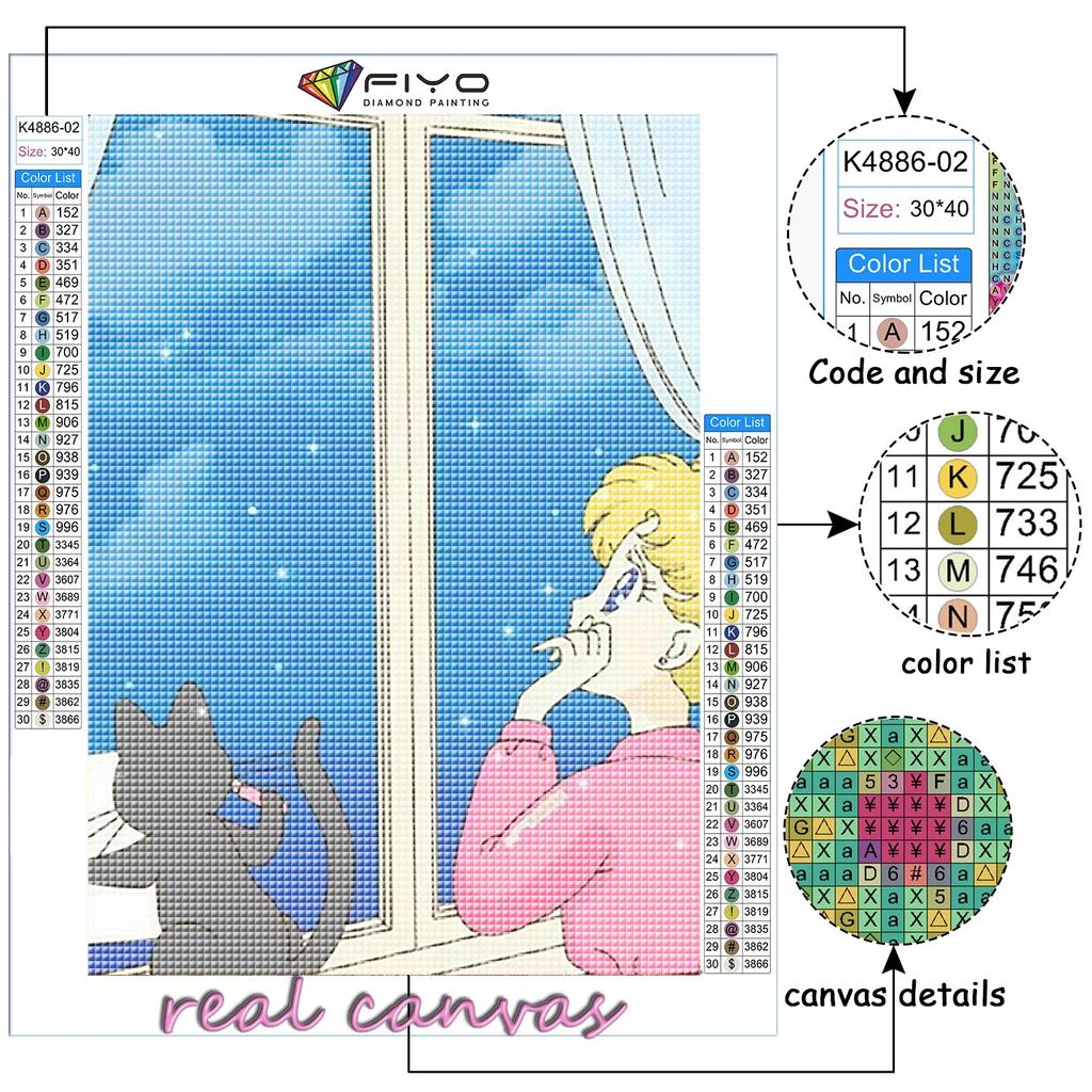 Popular 5D Diy Cross Stitch Sailor Moon Painting Full Drill Cross-Stitch Crafts Kit Wall Sticker Home Decor