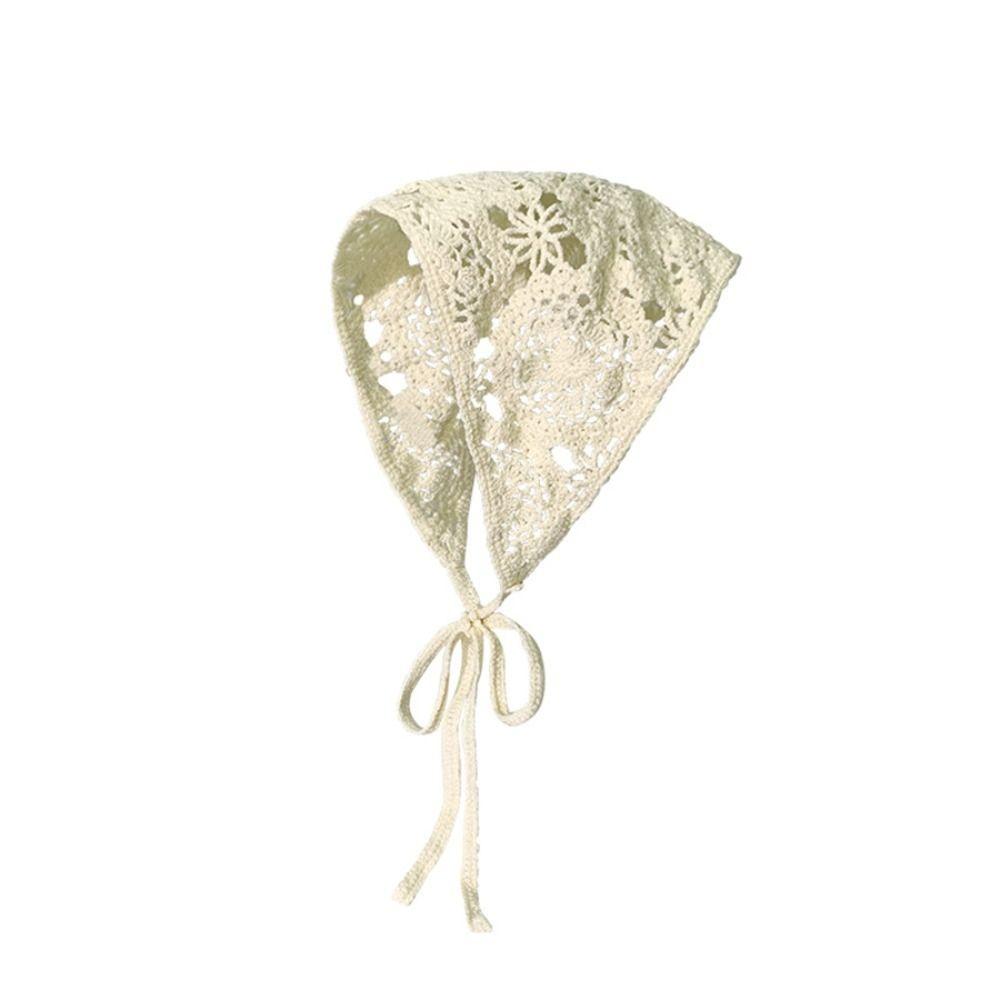 Вязаная крючком бандана полый тюрбан треугольный шарф новый стиль головной убор для женщин