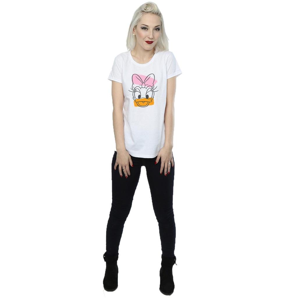 Disney Womens/Ladies Daisy Duck Head Cotton T-Shirt