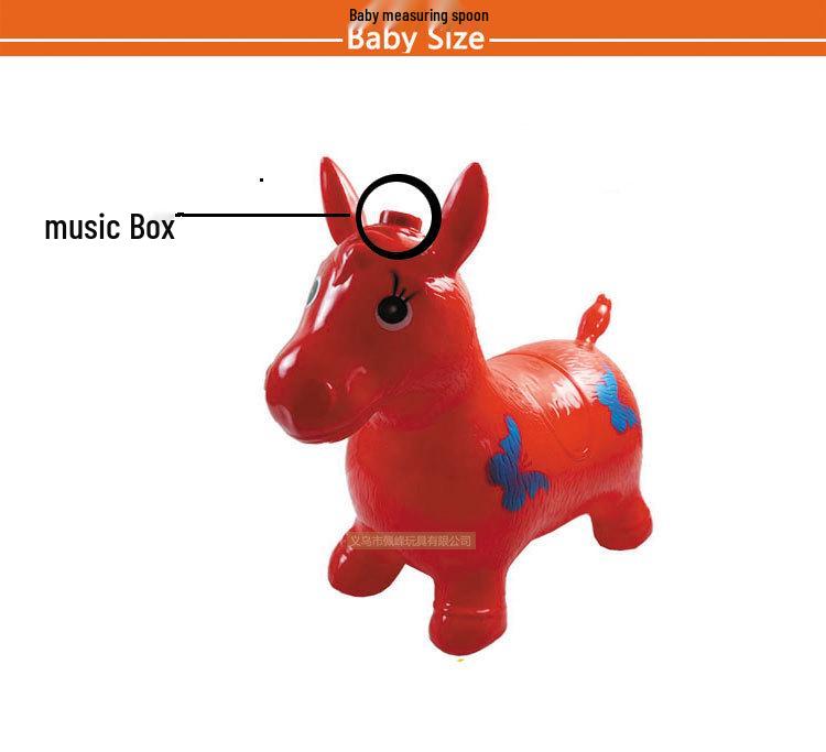 Очень большой толстый надувной музыкальный прыгающий конь для детей - Взрывозащищенная конструкция