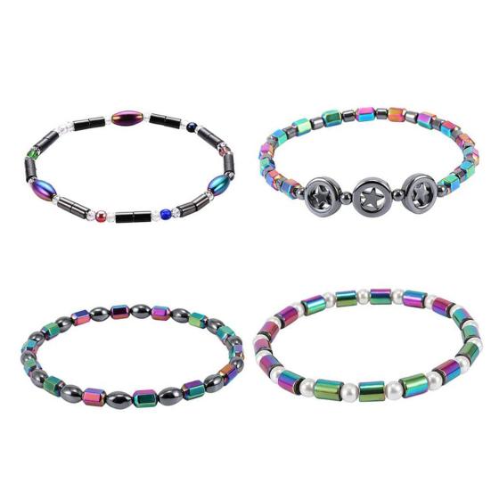 Magnetic Bracelet Delicate Pain Relief Jewelry Colorful Beaded Magnet Therapeutic Bangle