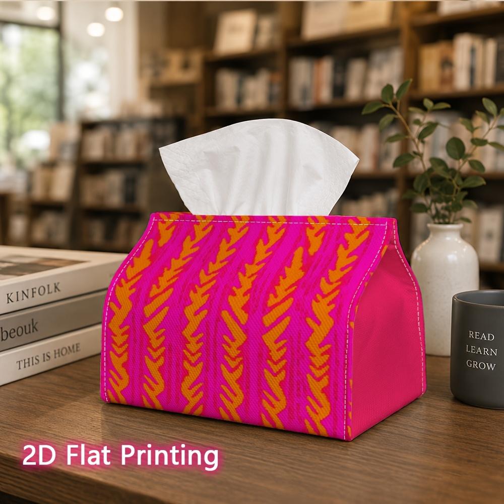 1pc, 2D Flat Printing, Tissue Box with Colorful Patterns, Suitable for Bathrooms, Living Rooms, Bedrooms, Dressing Tables, Coffee Tables, And Dining T