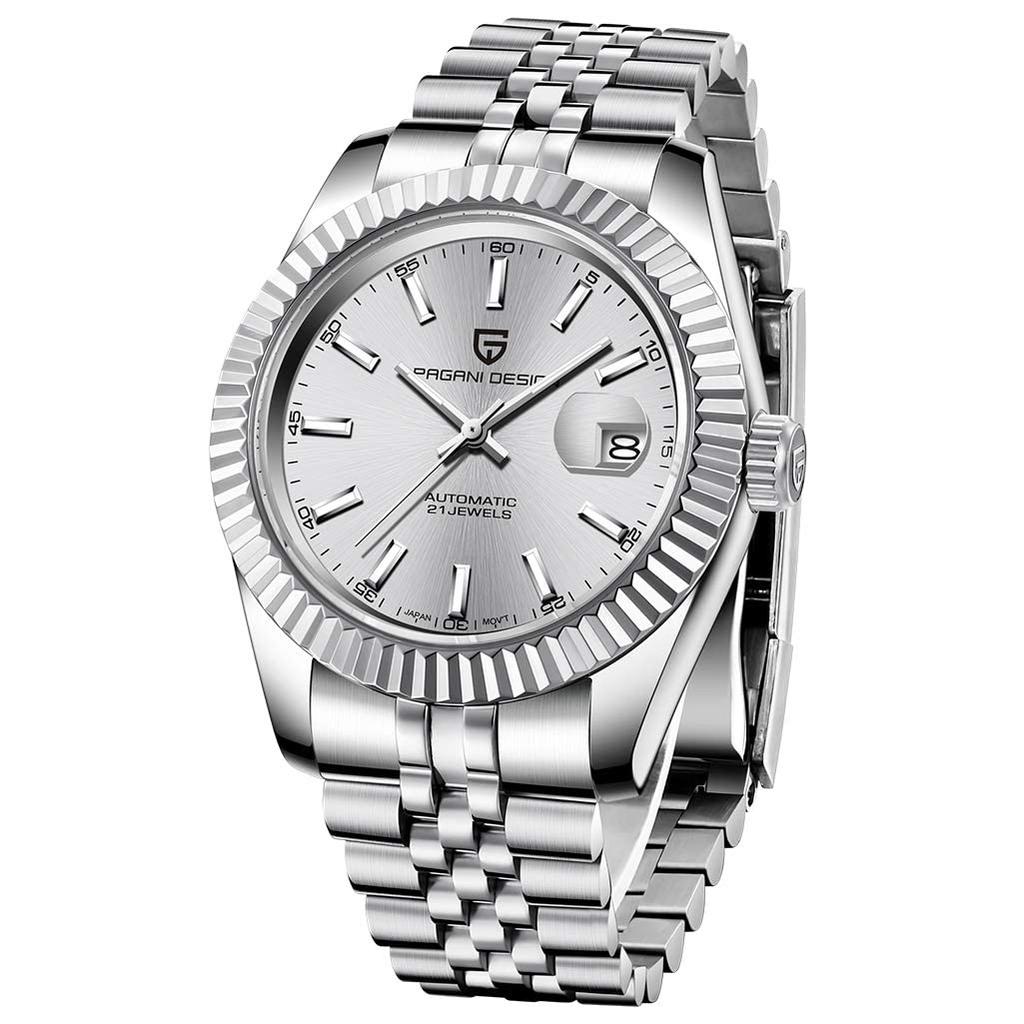 PAGANI DESIGN Watch Automatic Movement Made In Japan Divers Mechanical Case Waterproof Ceramic Bezel Business Work Dress Watch Stainless Steel Strap