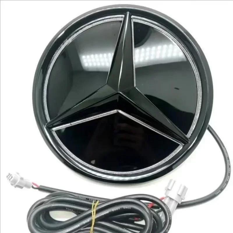 Hot Car Sticker Car Front Grill Logo Light mirror face LED Badge Emblem Luminous Decorative Light For Mercedes Benz W213 E-Class
