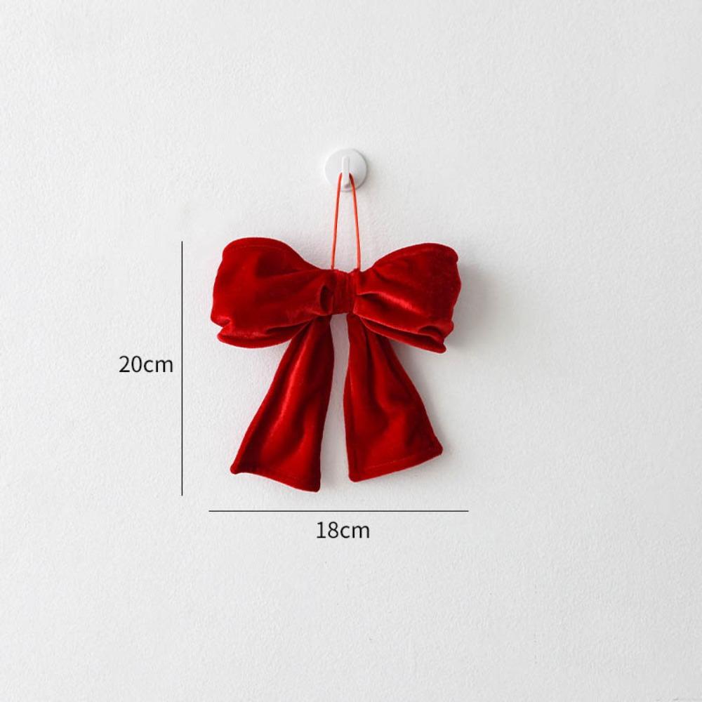 New Red Bowknot Pendant deformable Flannelette Hanging Xmas Ornament Large DIY Christmas Tree Decorations Merry Christmas