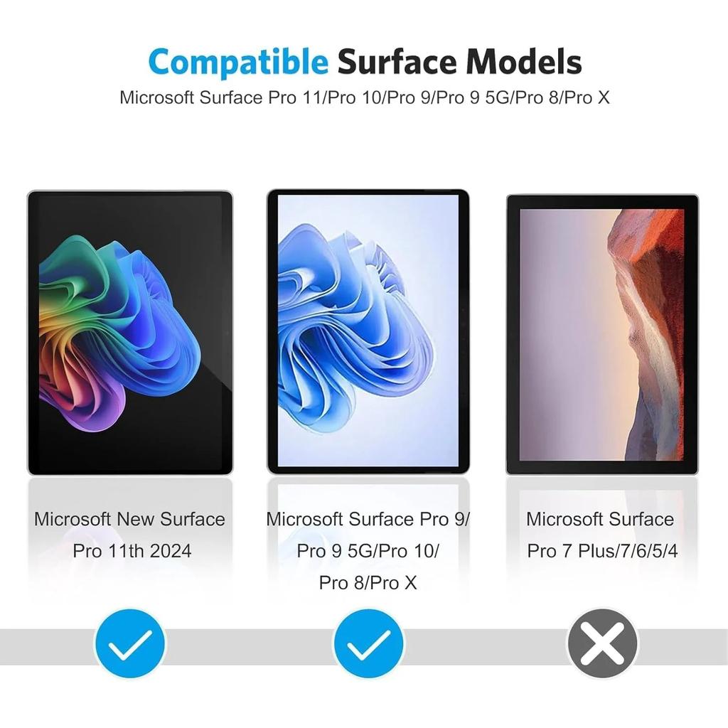 Бумажный защитный экран для Surface Pro 11/10/9/8/X (13 дюймов, 2019-2024) - Матовая пленка для письма/рисования