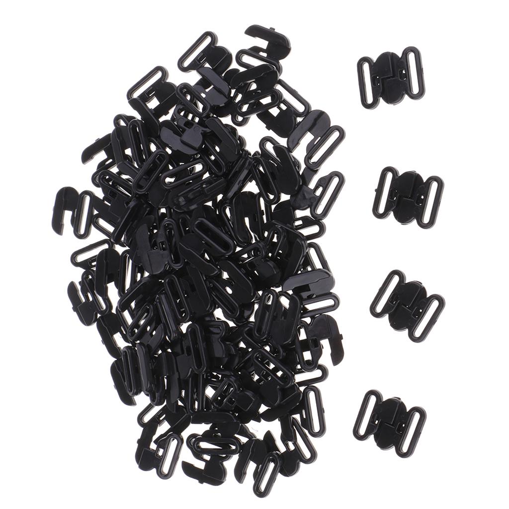 50 комплектов пластиковых ремней для бюстгальтеров, слайдер, крючок, зажимы для пряжек для нижнего белья, 10 мм