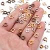 10pcs/lot Copper Round Spring Clasps Keychain Hooks Buckles End Connectors For Bracelet Necklace DIY Jewelry Making Accessories