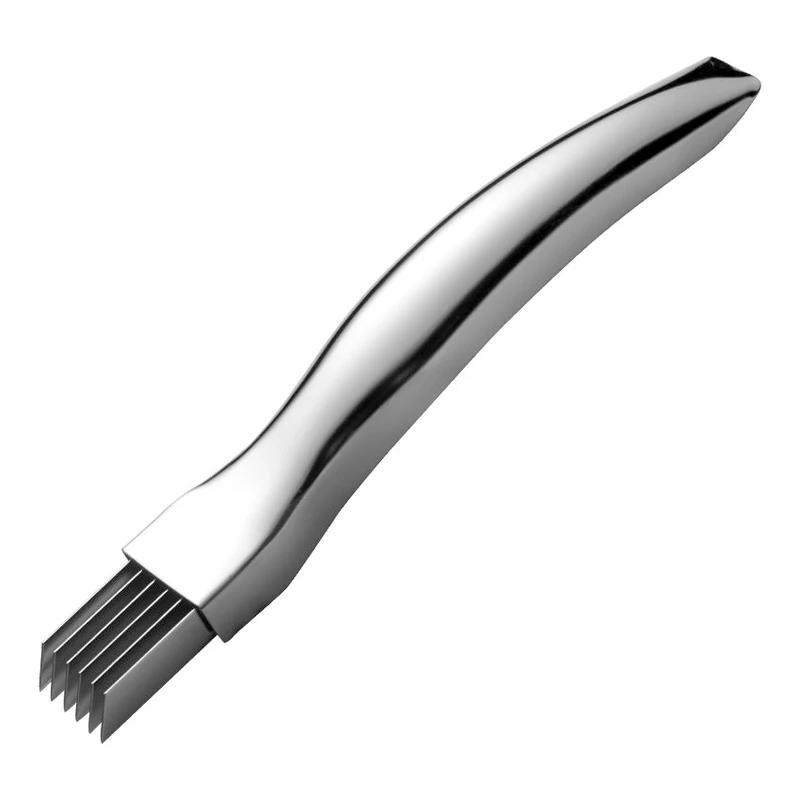 Измельчитель лука из нержавеющей стали, острый нож для лука-шалота, нож для лука, овощерезка, терка для зеленого лука, кухонные принадлежности