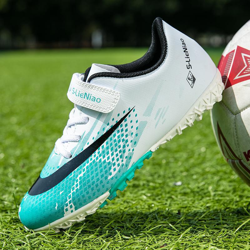 Children's football shoes boys and girls broken nail training shoes TF primary school students sports shoes middle and older children artificial grass