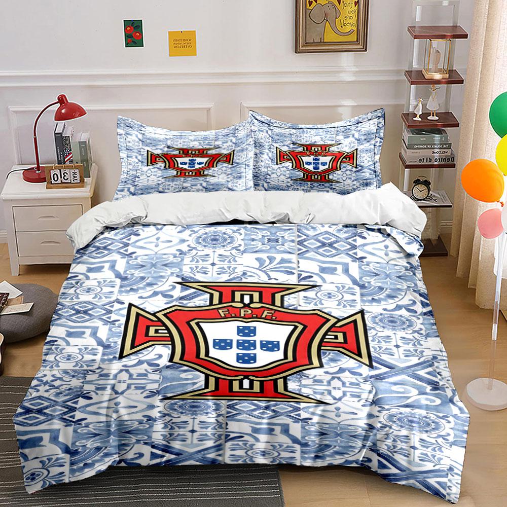 Blue floral tiles pattern. Bedding sets Duvet cover sets Duvet covers Pillowcases(1 * Duvet Cover 2 * Pillowcases, without duvet insert)