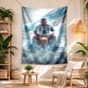 Football Messi Custom Wall Tapestry Multi-purpose Tapestry Easy to Hang Ideal for Gift Wrapping All-Season Use Gifts For Family Or Friends