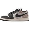 Баскетбольные кроссовки Air Jordan 1 Low Черно-белые с коричневым оттенком Унисекс IU2269-100