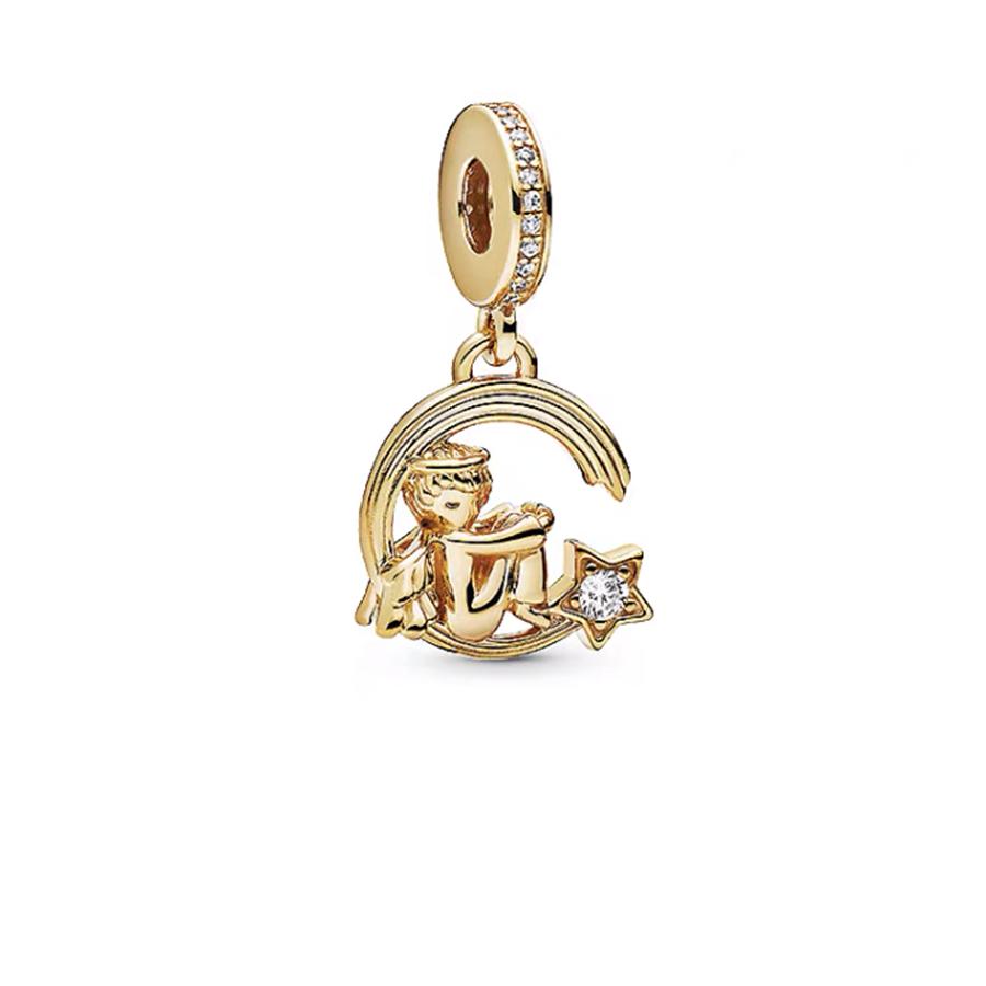 Gold Plated Sparkling Family Tree Charm Bead Fit Original Bracelet Fine Jewelry Cherry Blossom Love Letter Envelope Dangle