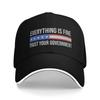 Summer Everything Is Fine Trust Your GovernUnisext  Golf Cap Unisex Women Trucker Hat  Outdoor All Seasons Gift Sun Hats