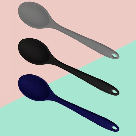 Небьющаяся силиконовая суповая ложка с длинной ручкой - Доступна в нескольких цветах