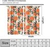 Orange Fruit Curtains,Cute Citrus Green Leaves Floral Summer Pattern Drapes Window 2 Panel Rod Pocket Curtain for Bedroom Living
