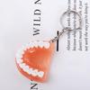 Resin Upper Jaw Teeth Shape Teeth Keyring Teeth Pendant Tooth Key Chain Denture Key Chain