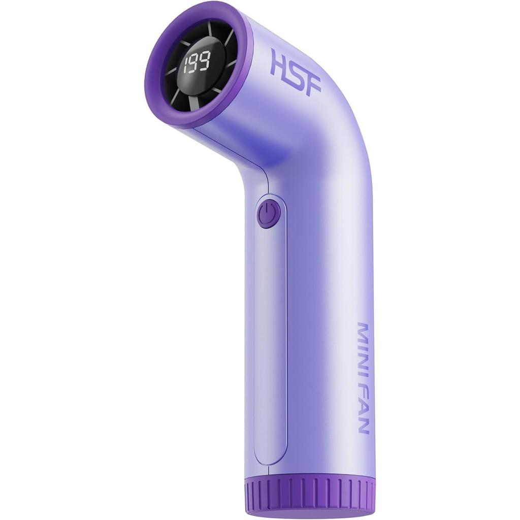 Bending Tube Portable Handheld Turbofan, 20000 Rpm High-speed Mini Electric Small Personal Handheld Bladeless Rechargeable, Travel Handheld Fan