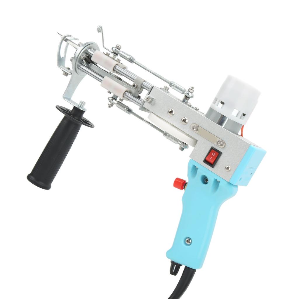 Тафтинговый пистолет 2 в 1, двухцелевой голубой тафтинговый пистолет для ковров, набор для самостоятельной вышивки