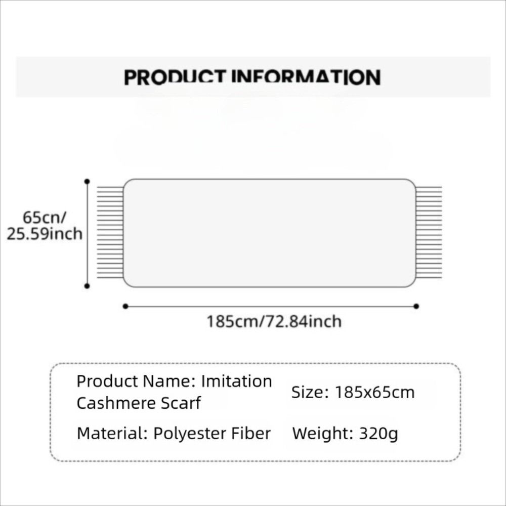 Versatile Imitation Cashmere Scarf Warm Jacquard Shawls  Winter Season Women Fashion Accessory