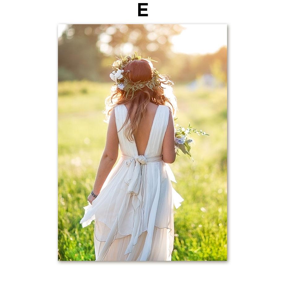 Гора, океан, водопад, девушка, ромашка, цитата, настенная живопись на холсте, постеры на скандинавскую тему и принты, настенные панно для декора гостиной