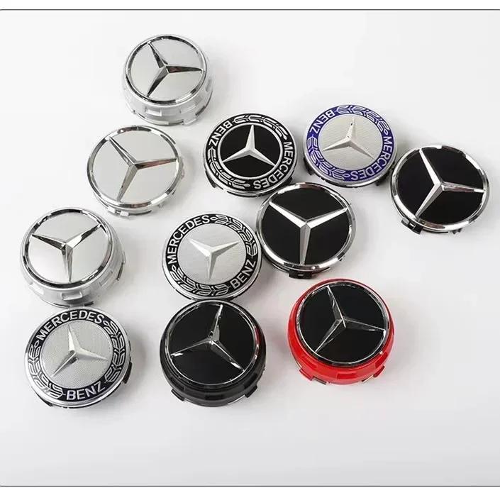 CSG1 for 75mm Car Wheel Center Hub Caps Cover For Mercedes Benz B/C/E/S Class A Class C200L GLC GLK CLA Accessories