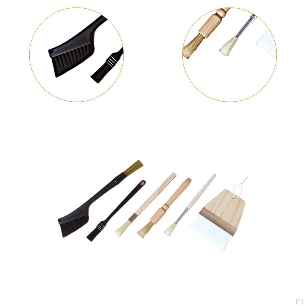 Профессиональный набор кистей для эспрессо из 6 предметов, кофейный набор