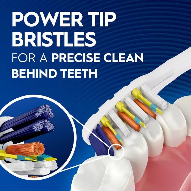ORAL B Pro-3D White Pulsar Вибрирующая электрическая зубная щетка на батарейках, упаковка 2 шт., вибрирующие щетинки, тонкая ручка со встроенным источником питания