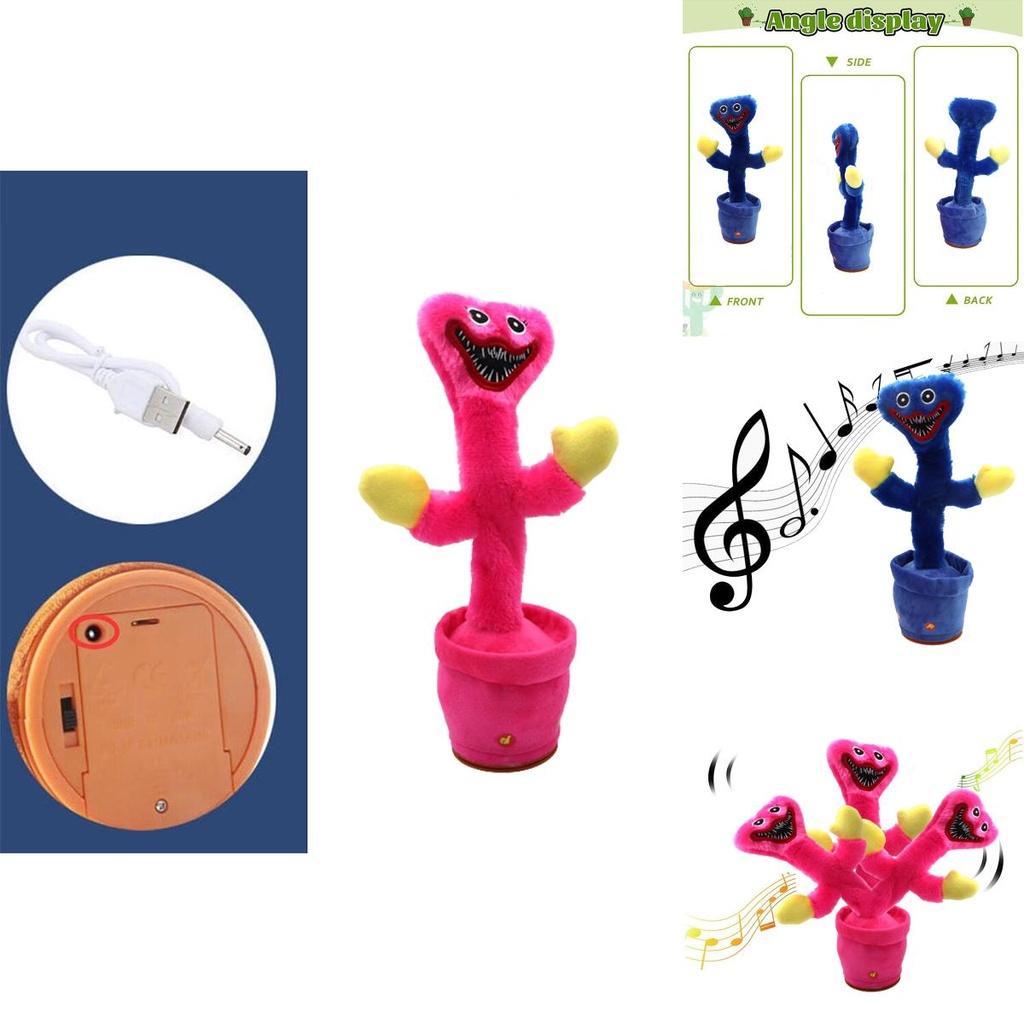 Poppy Playtime Huggy Wuggy Talking Cactus Plush Toy For Kids Interactive And Safe