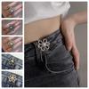 Button Clasps Flower Pants Button Tightener Zinc Zinc Alloy Jean Buttons for Loose Jeans  Party
