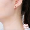 Серьги Viny Trend Pendientes, серьги из стерлингового серебра 925 пробы для женщин, фиолетовые / зеленые / белые простые круглые серьги-кольца с цирконием