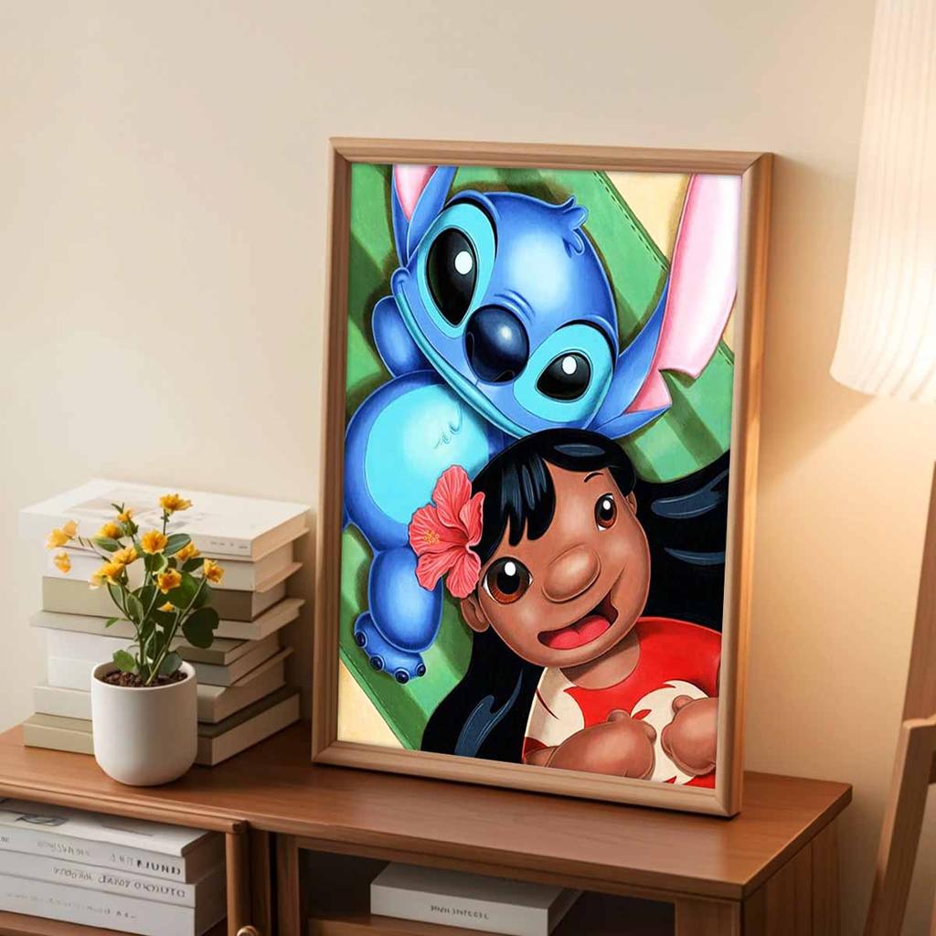 Full Round Diamond Painting Lilo & Stitch Art Rhinestone Picture Mosaic DIY 5D Cross Stitch Embroidery Home Decoration