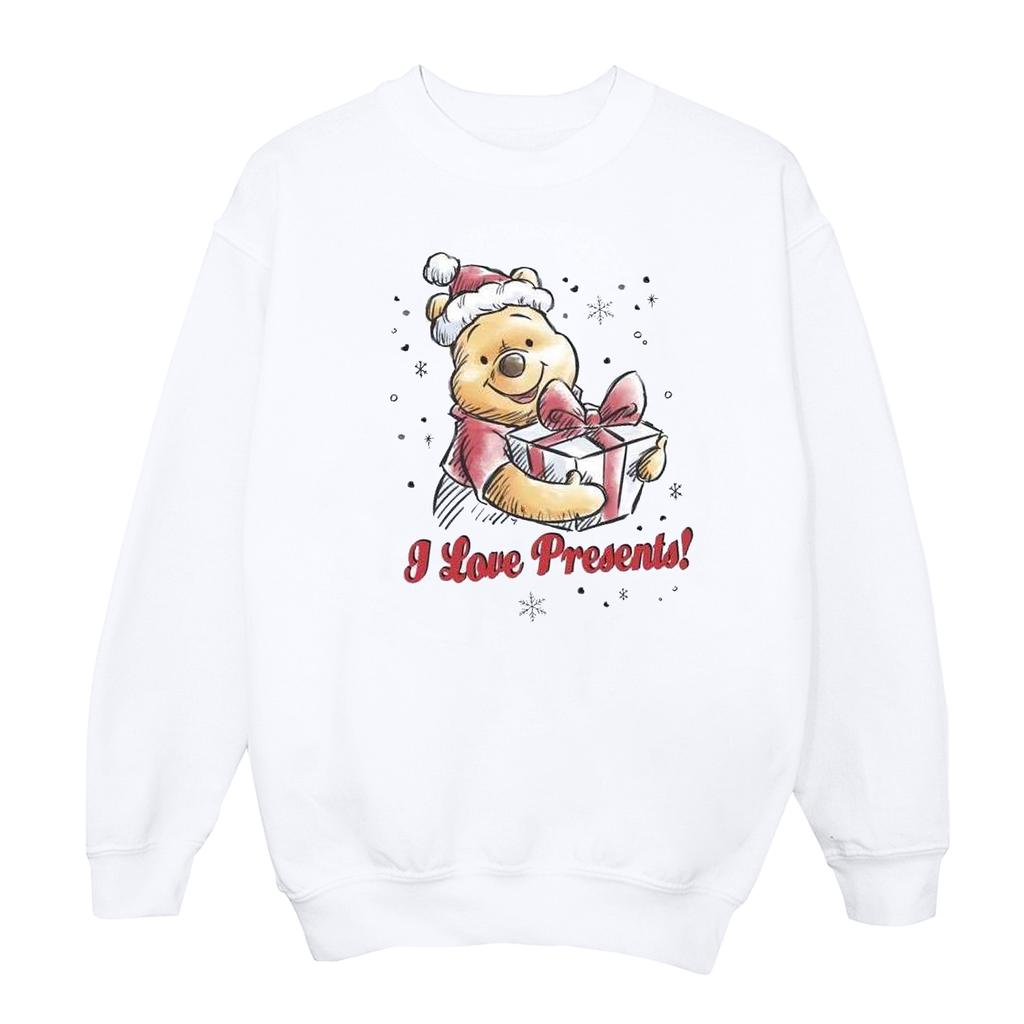 Disney Womens/Ladies Winnie The Pooh Love Presents Sweatshirt