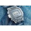 Casio See Through Ice Tough Transparent Series Ice Tough Ice Electric Tough Square Quartz Movement Resin Strap Men Watches Silver DW-5600SK-1PRS