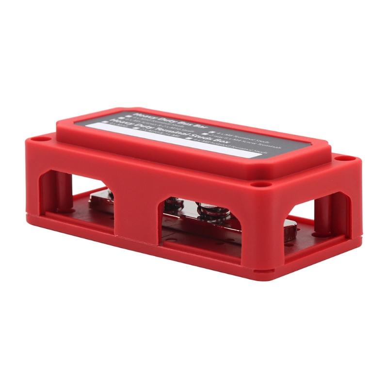 Модуль распределительной коробки шинной шины для тяжелых условий эксплуатации 300 А для постоянного тока 48 В, черный, красный, для распределительного блока питания Shell