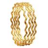Gram Gold Plated Copper Traditional Plain Bangle Set for Women & Girls