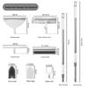 Раскладывающийся многоцелевой набор чистящих инструментов Wutuo