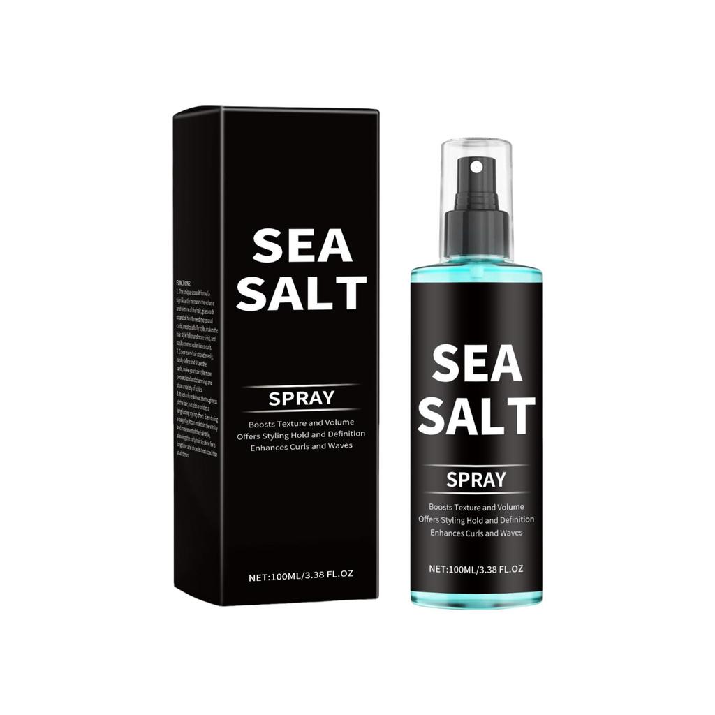 AMZ Sea Salt Hair Styling Spray 100ml - Long-lasting hold for curls, refreshing hairspray for lazy people.