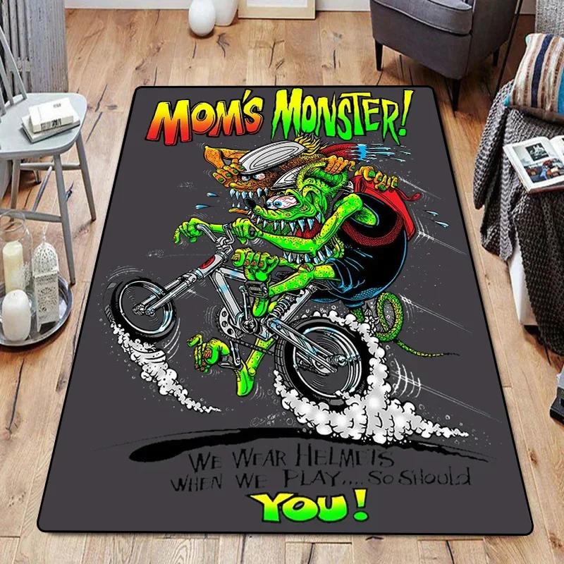 Funny Room Rugs Foot Carpets R-Rat Fink Entrance Doormat Kawaii Rug Floor Mats Bath Mat Kitchen Hallway Carpet Home Decor