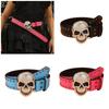 Punk Skull Buckle Belt for Pants Rhinestone Bukle Belt for Jeans Street Dance Belt Women Men Unisex Waist Accessories